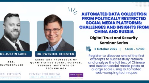 Centre for Digital Trust and Society Seminar: Chester & Lane 