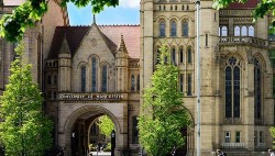 The University of Manchester arches on Oxford Road, Manchester.